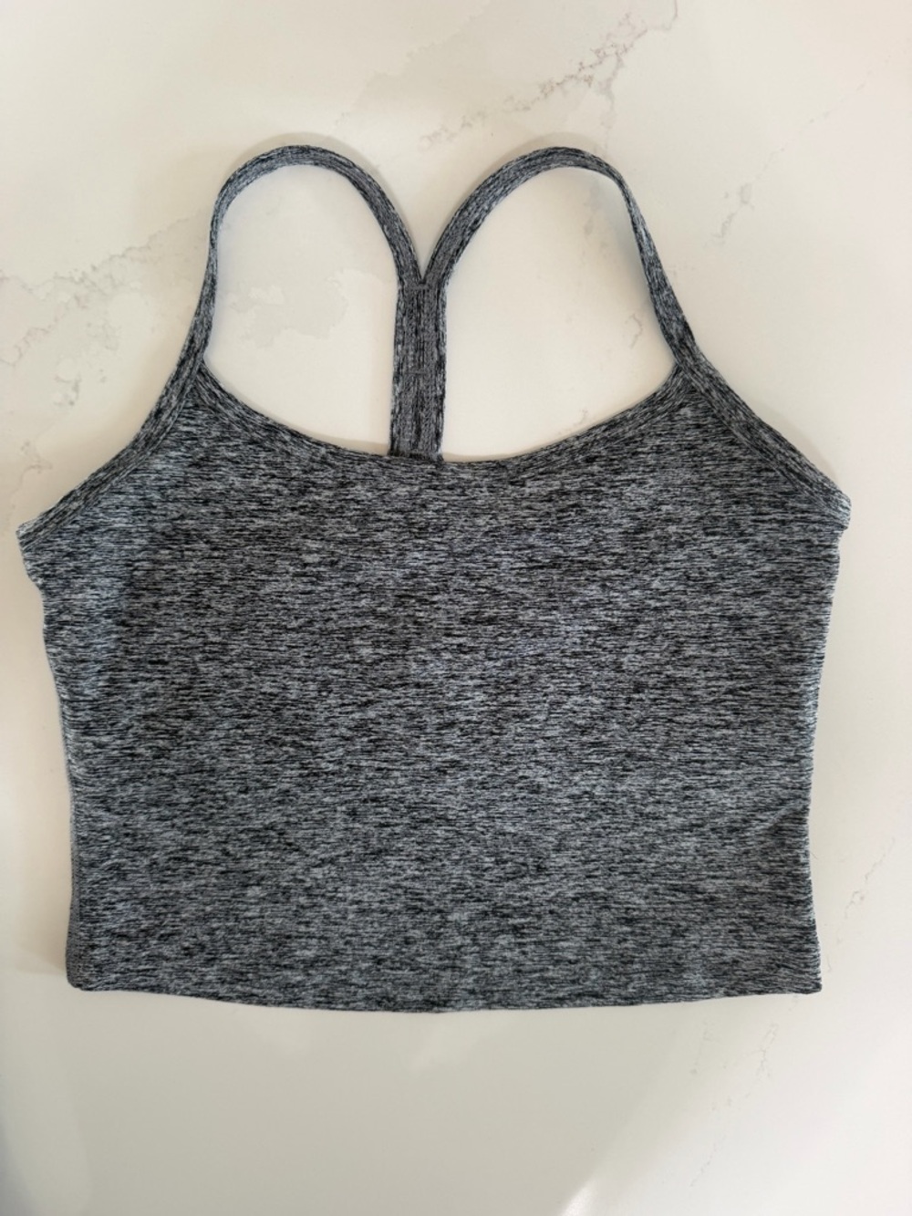 Heathered Gray Cropped Tank Top